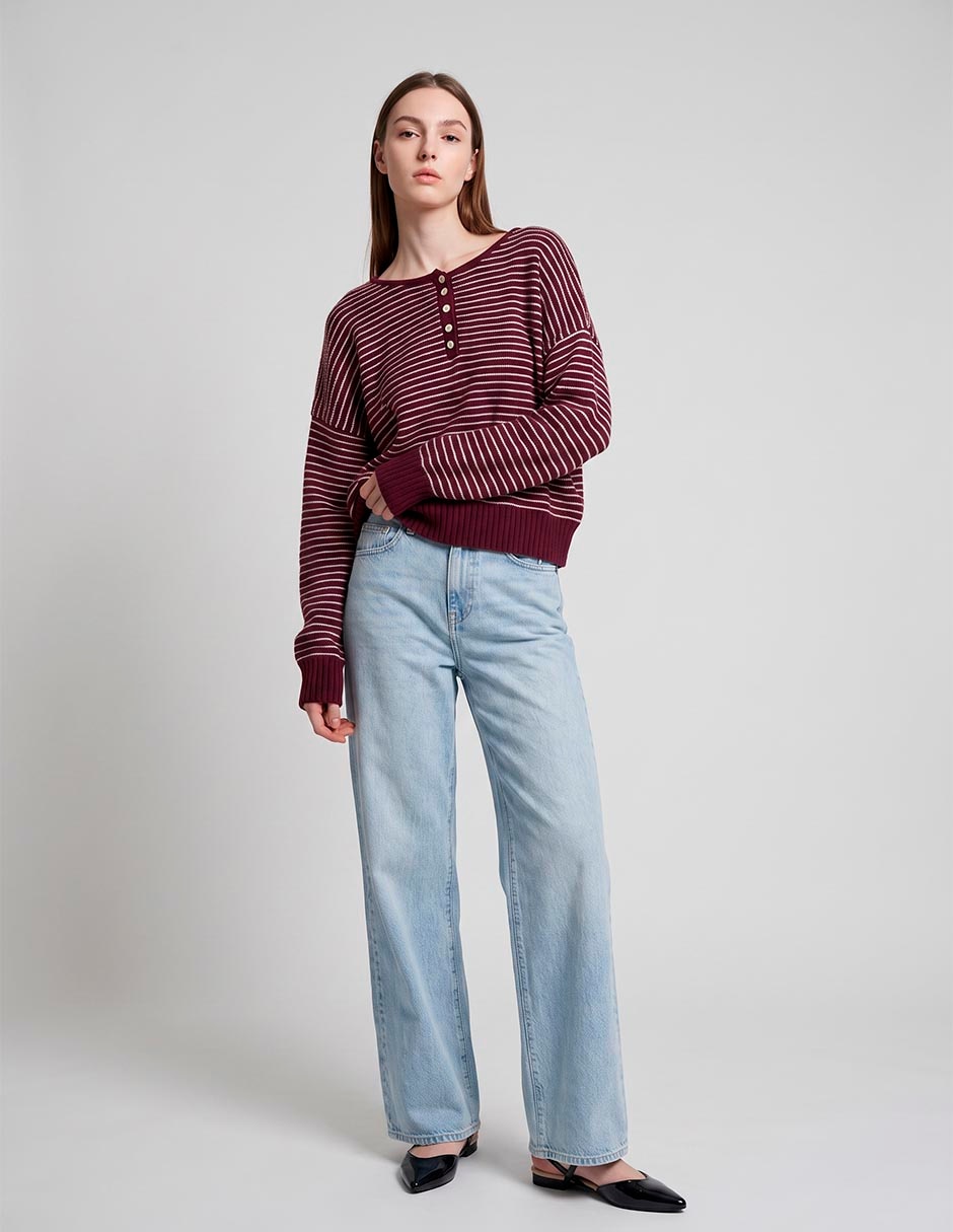 Suéter cuello redondo para mujer