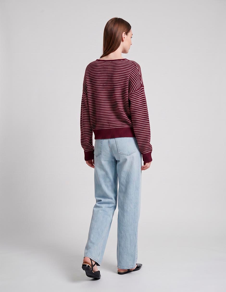 Suéter cuello redondo para mujer 4