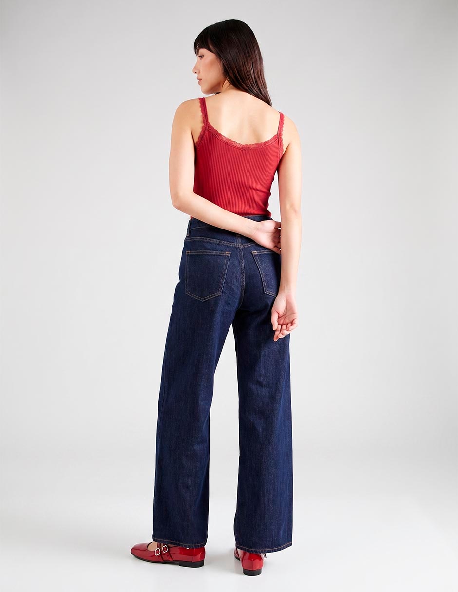 Jeans loose a la cintura alta para mujer 4