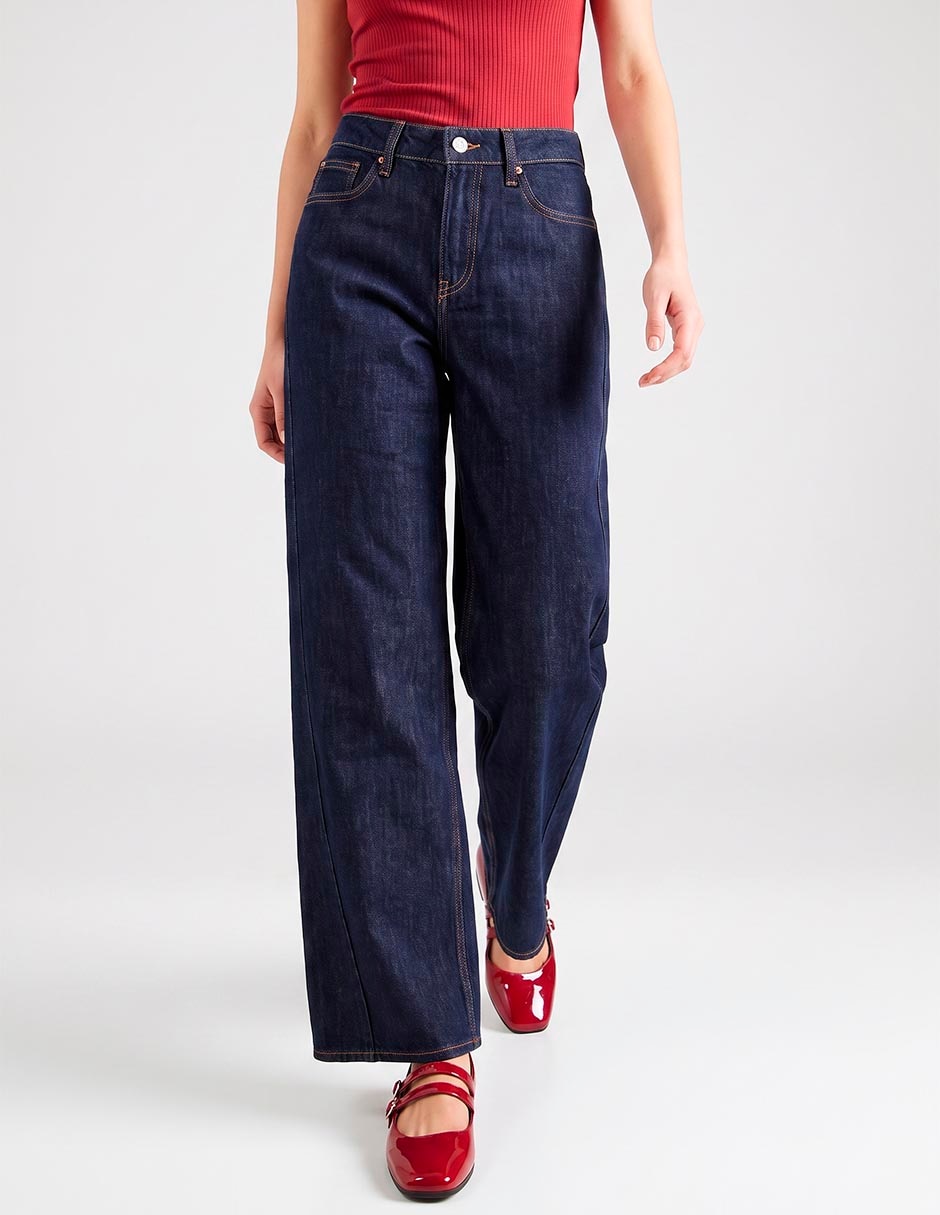 Jeans loose a la cintura alta para mujer 3
