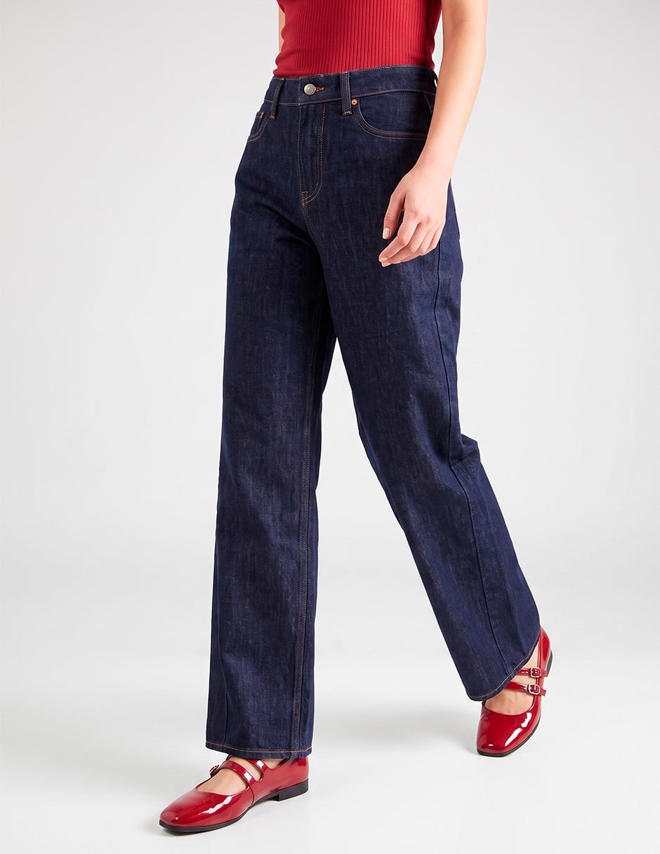 Jeans loose a la cintura alta para mujer 2