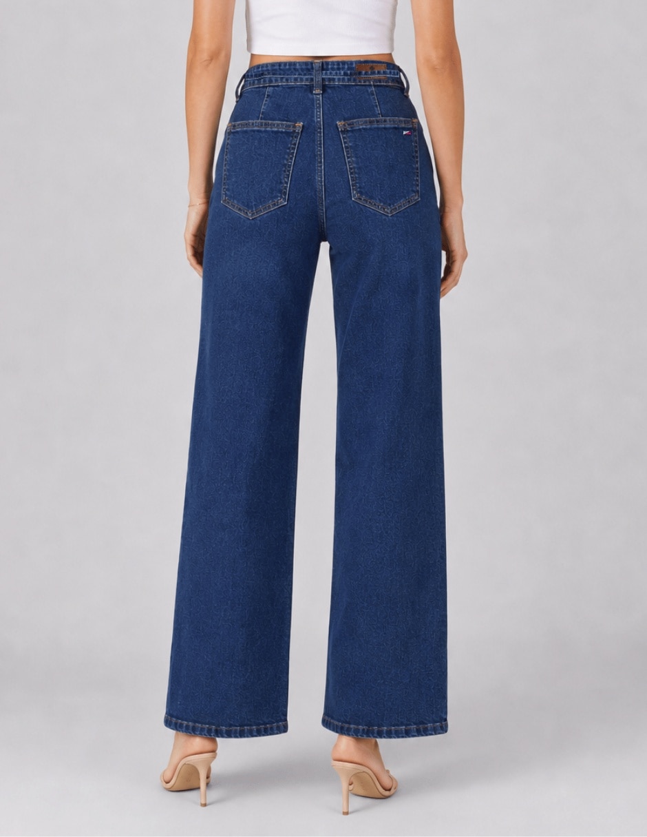 Jeans mom 25454-d para mujer 4