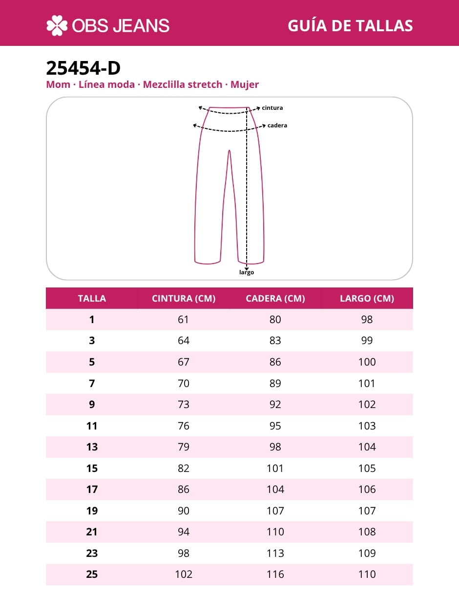 Jeans mom 25454-d para mujer 2