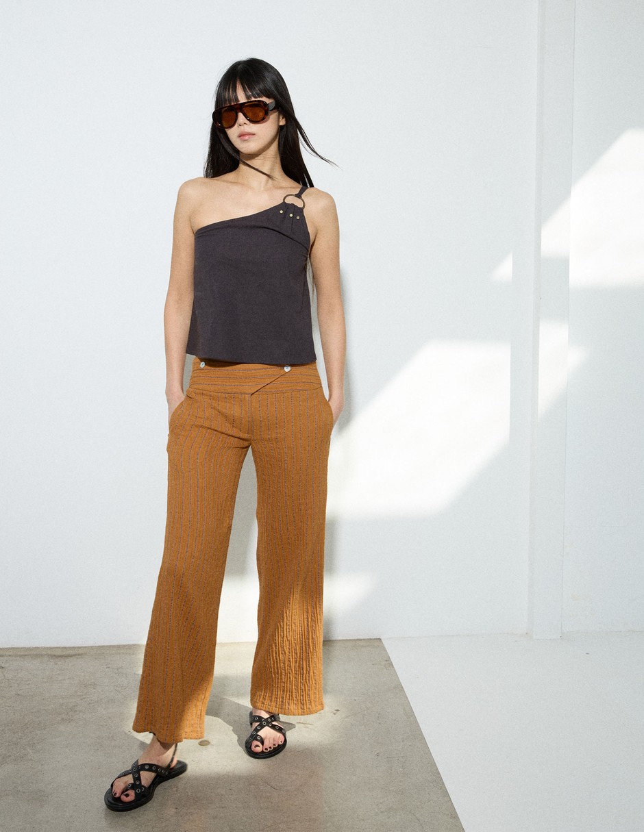 Pantalón regular amplio para mujer 2