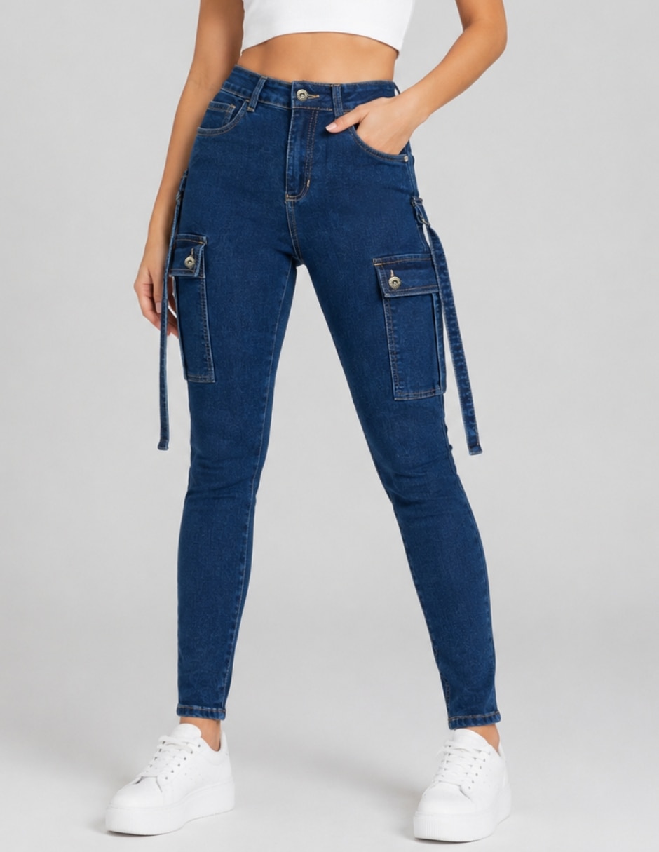 Jeans cargo skinny 25337-d para mujer Jeans cargo skinny 25337-d para mujer