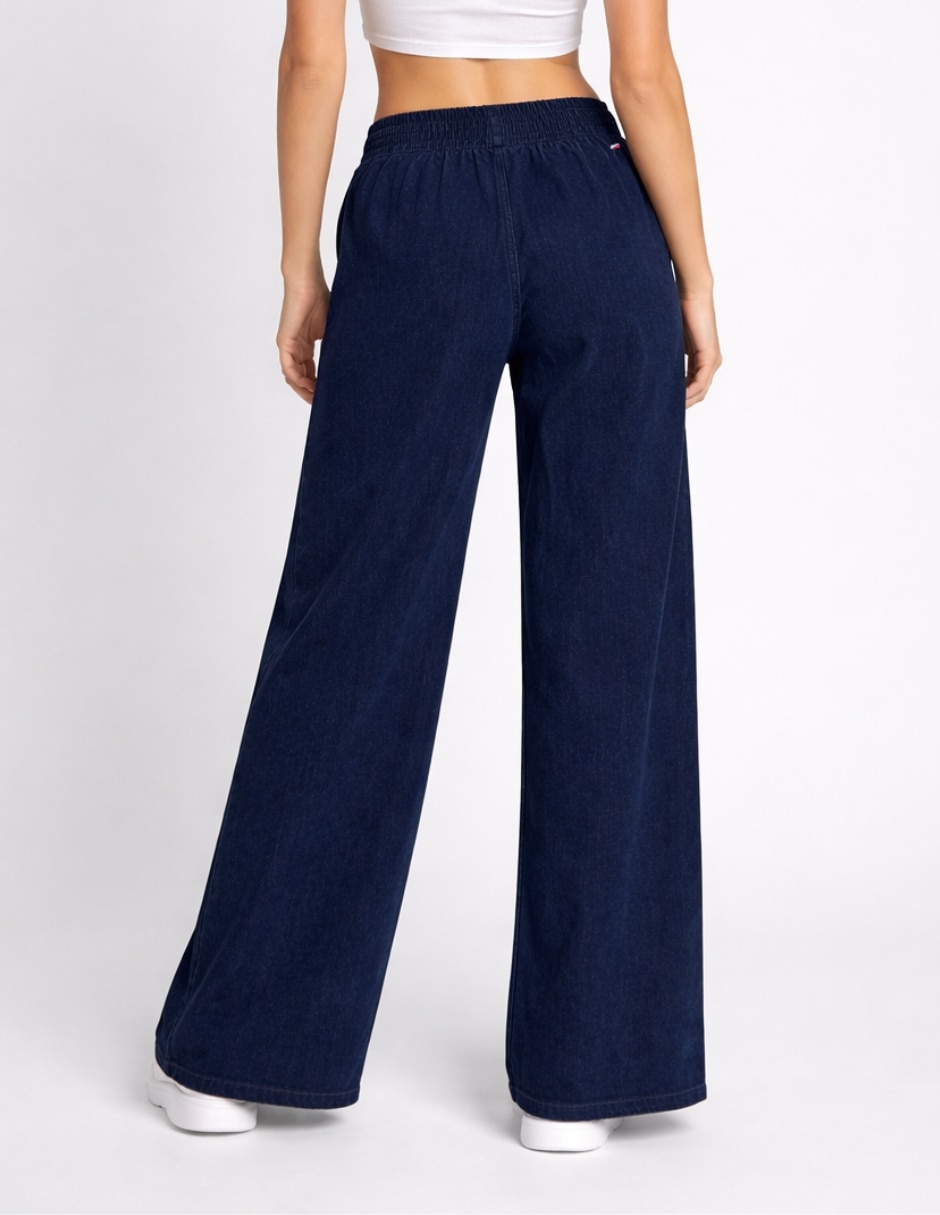 Jeans jogger wide leg 25622-d para mujer 5