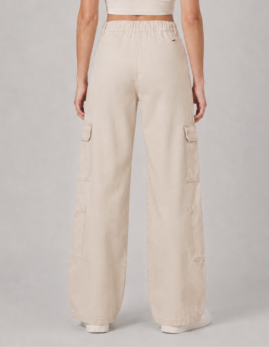 Jeans cargo wide leg 25030-d para mujer 5