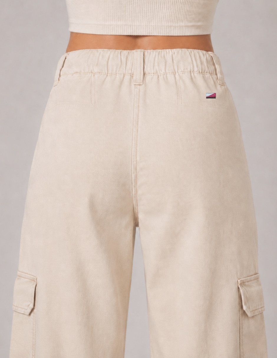 Jeans cargo wide leg 25030-d para mujer
