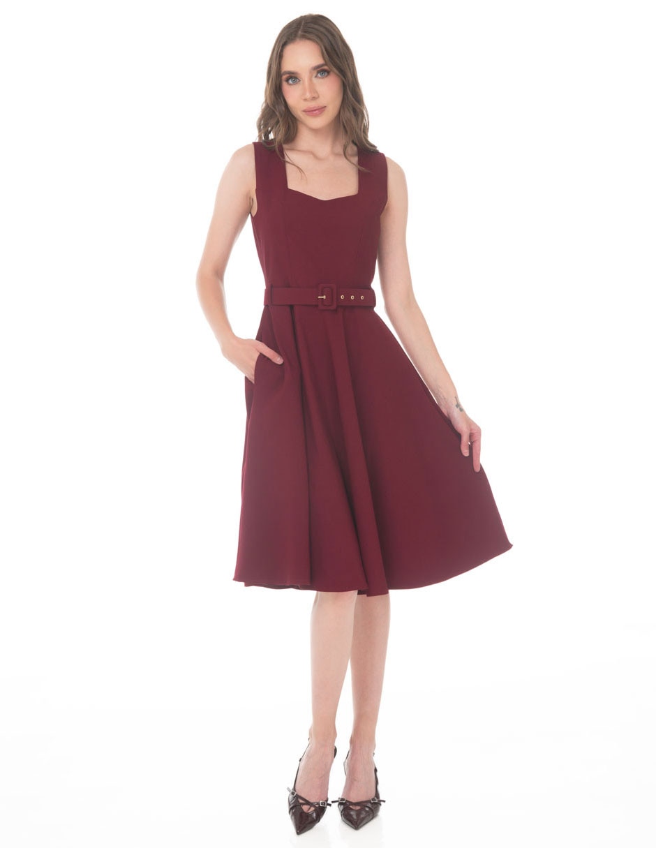 Vestido midi casual para mujer Vestido midi casual para mujer