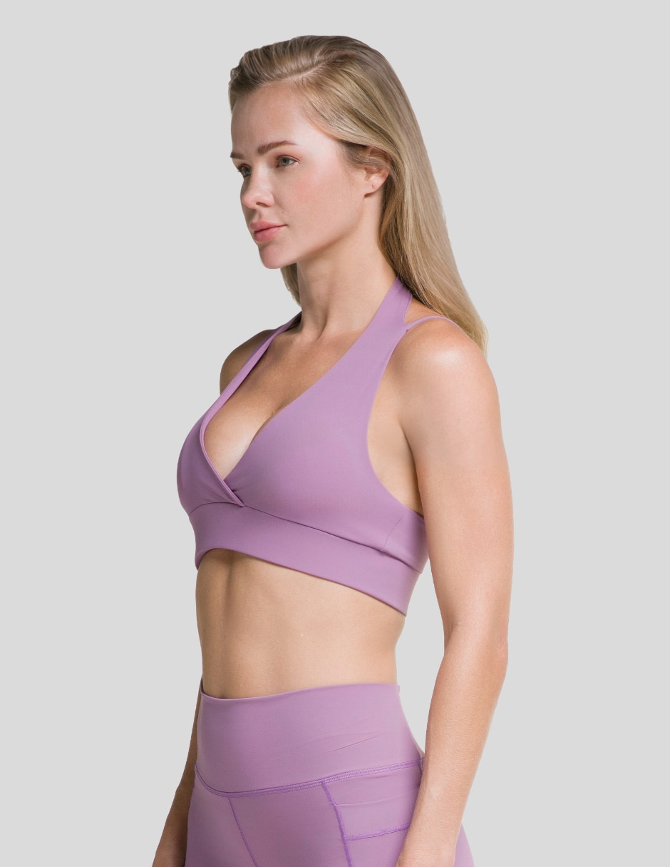 Top cuello con escote V tirante delgado 5