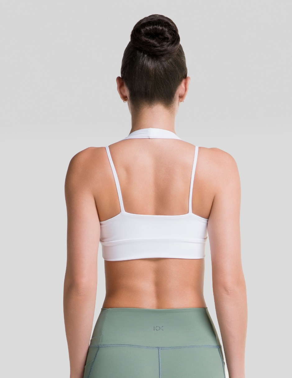 Top cuello con escote V tirante delgado 3