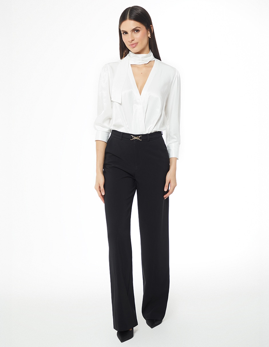 Pantalón de vestir recto para mujer 3