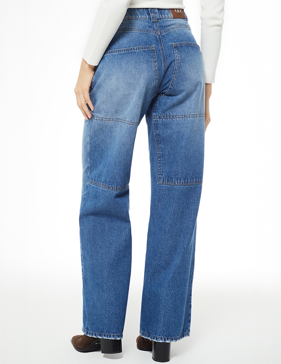 Jeans relaxed wide leg para mujer 2