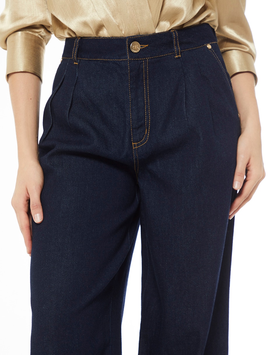 Jeans relaxed baggy indigo noel para mujer 3