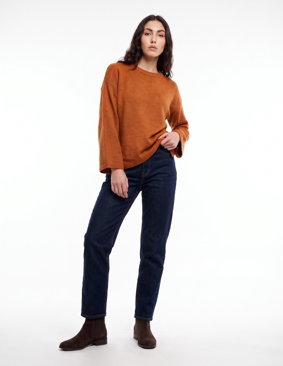 Suéter cuello redondo para mujer 2