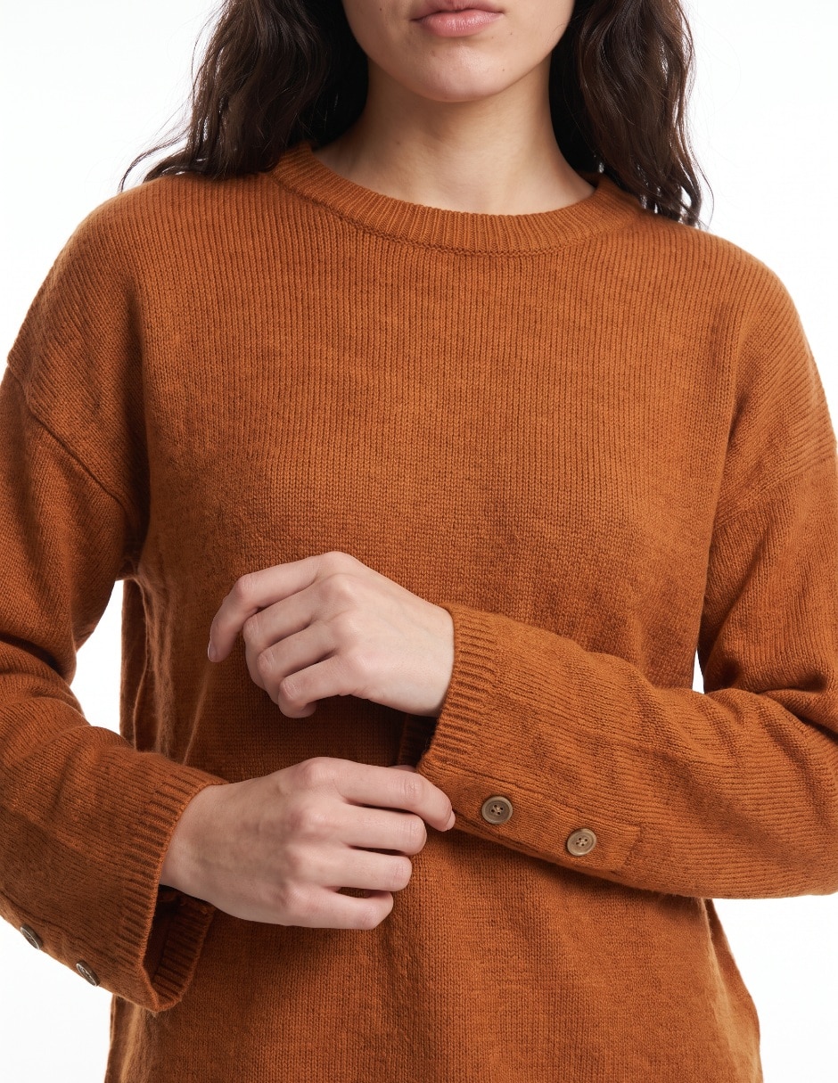 Suéter cuello redondo para mujer 4