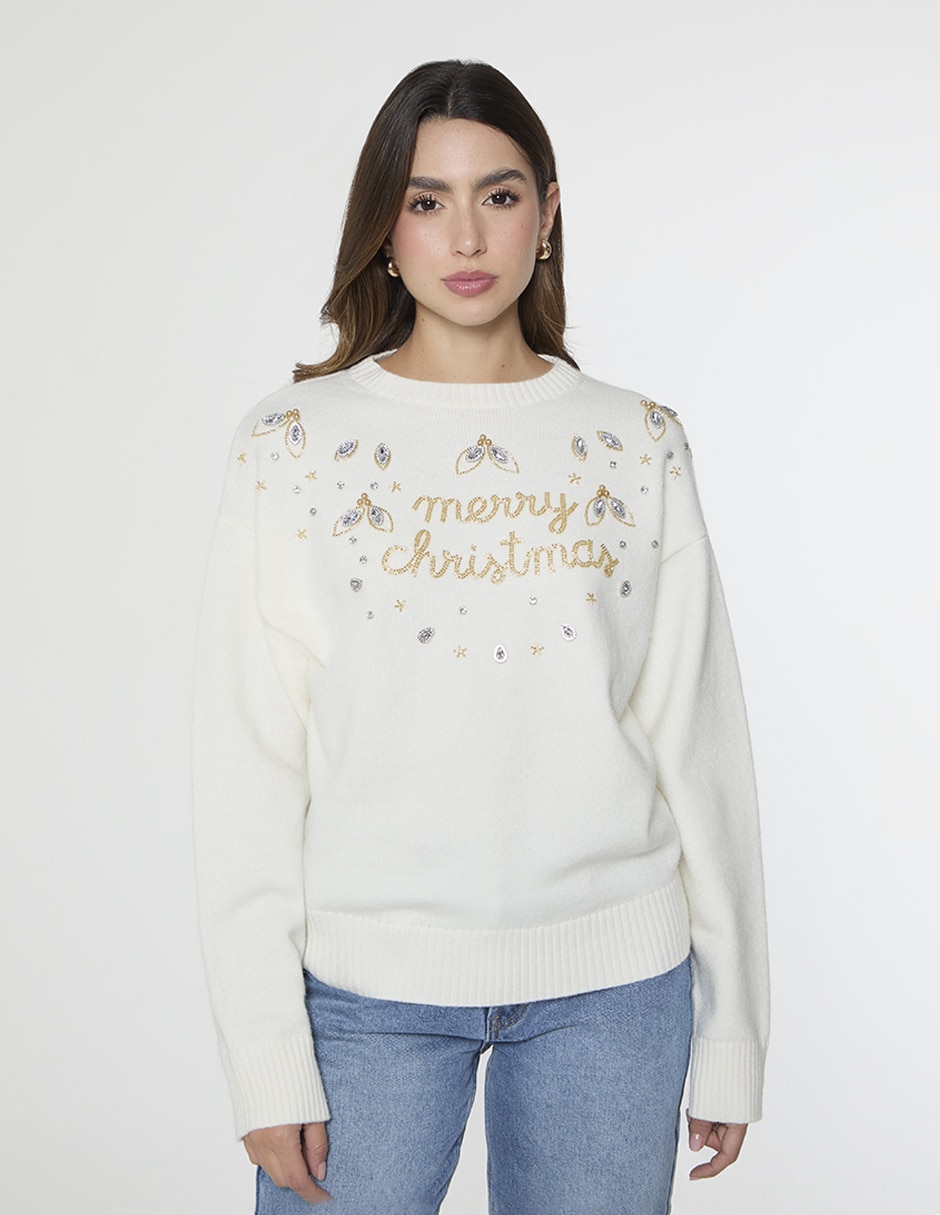 Suéter cuello redondo para mujer 1
