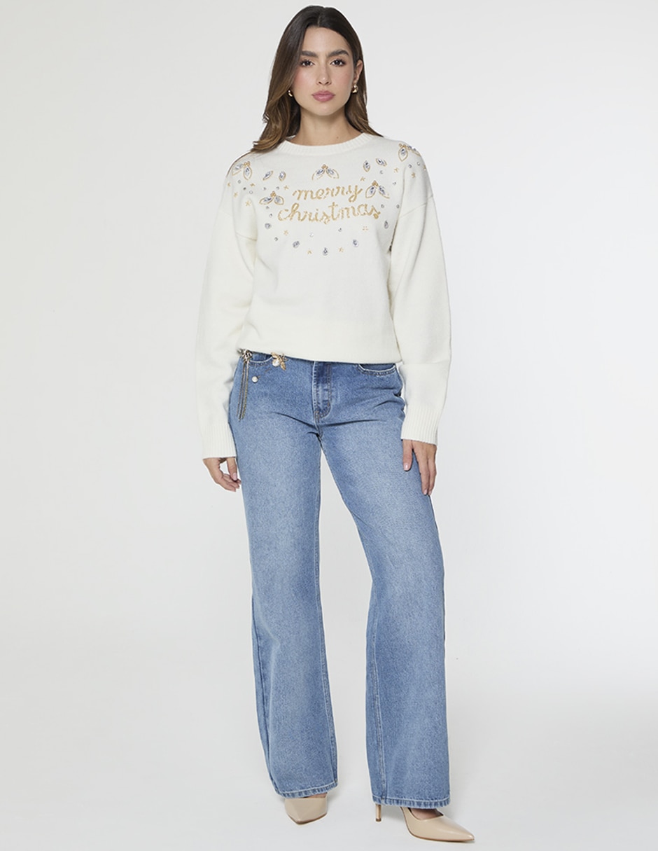 Suéter cuello redondo para mujer 3