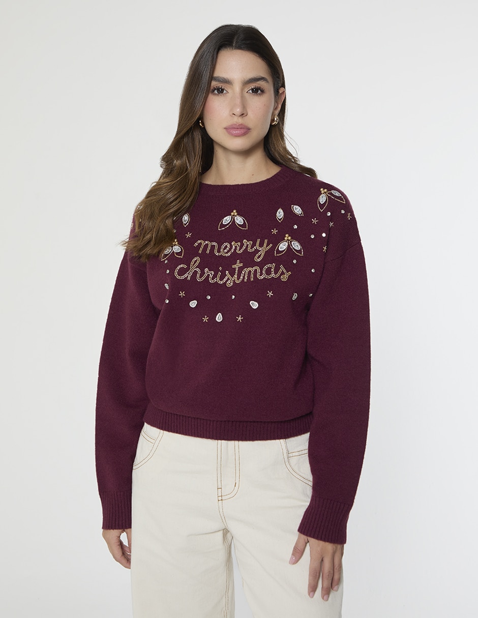 Suéter cuello redondo para mujer Suéter cuello redondo para mujer