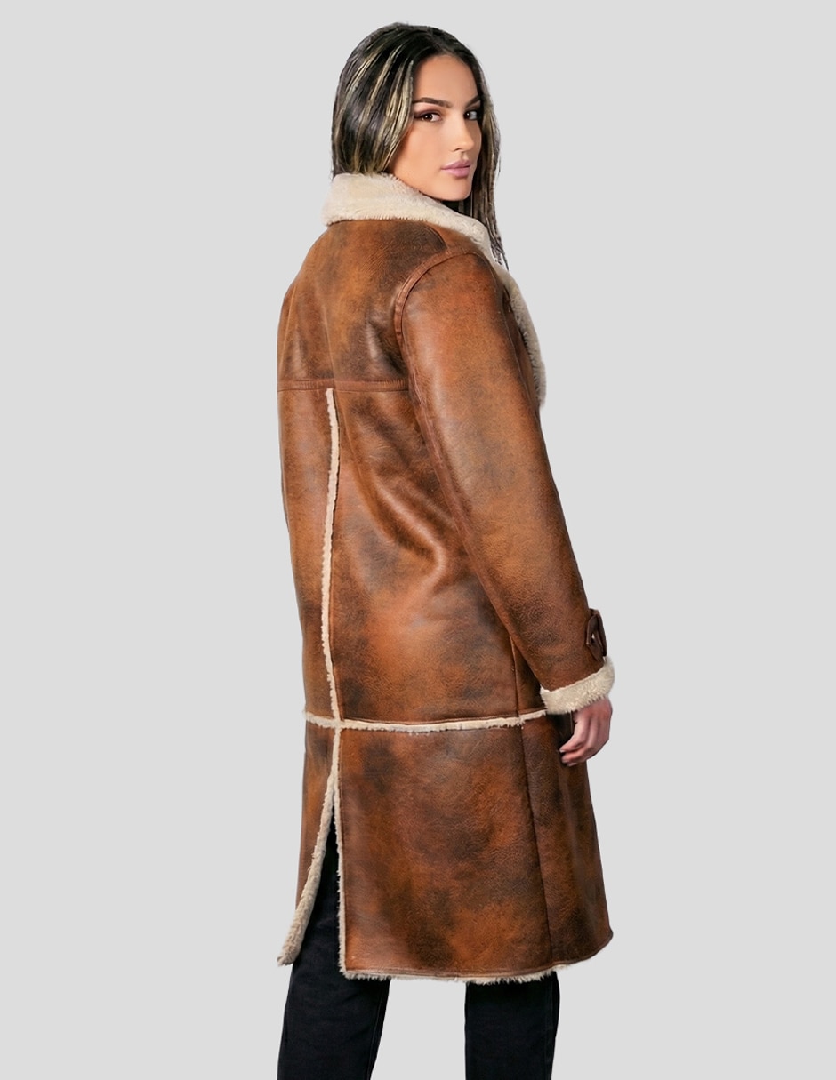 Abrigo de gamuza para mujer 5