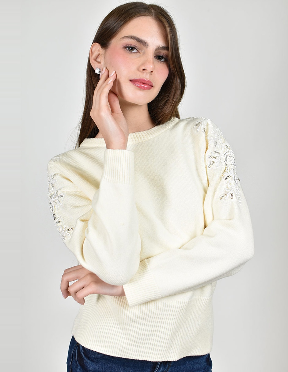 Suéter cuello redondo para mujer Suéter cuello redondo para mujer