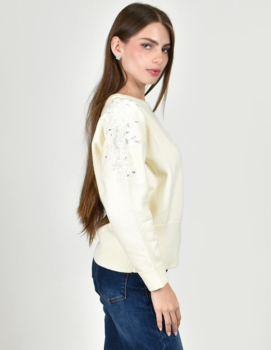 Suéter cuello redondo para mujer 5
