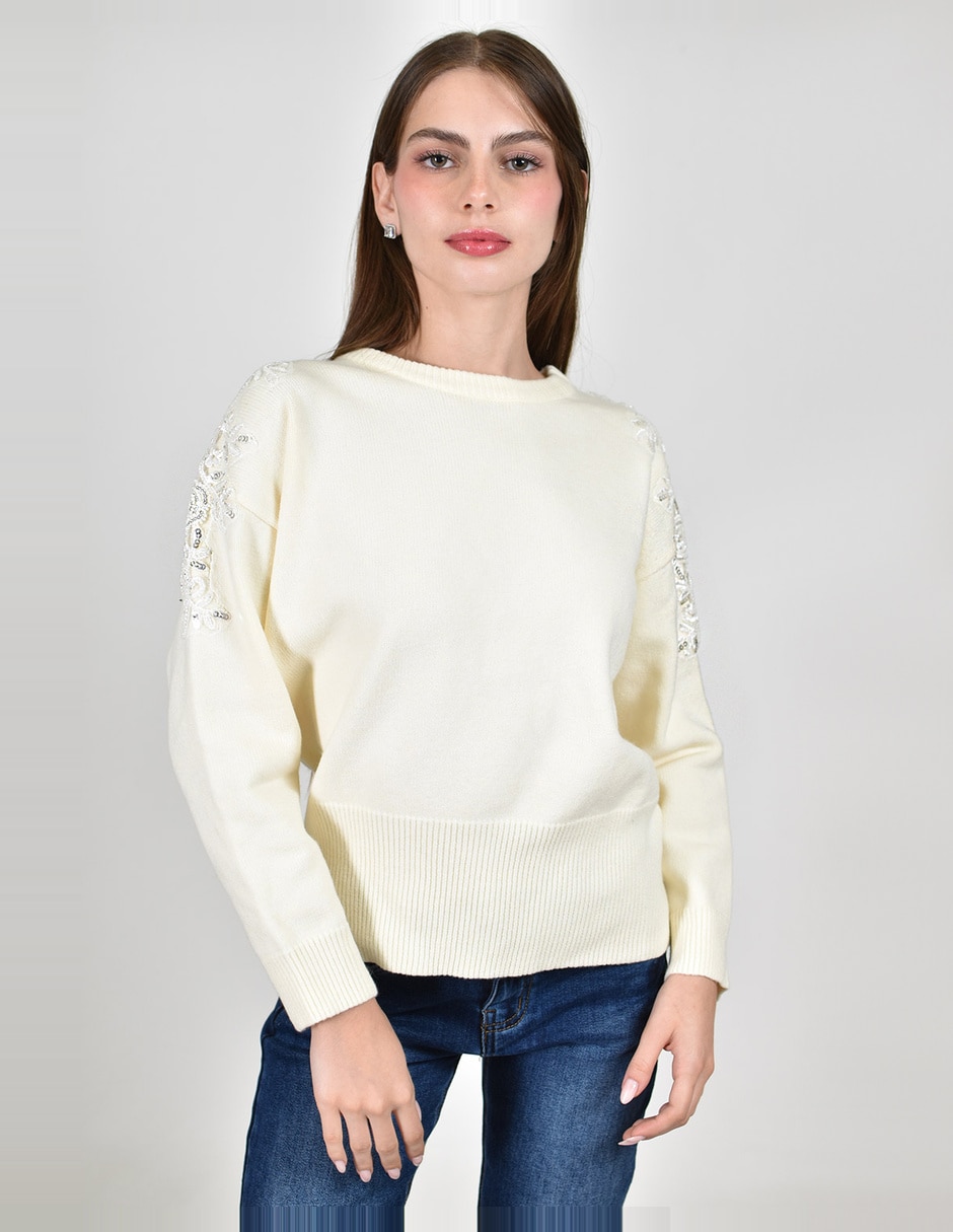 Suéter cuello redondo para mujer 3