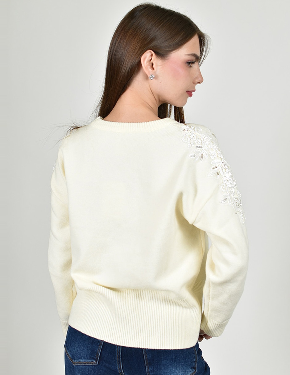 Suéter cuello redondo para mujer 6