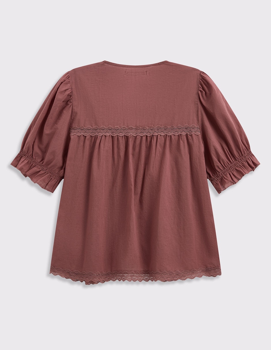 Blusa manga corta para mujer 7