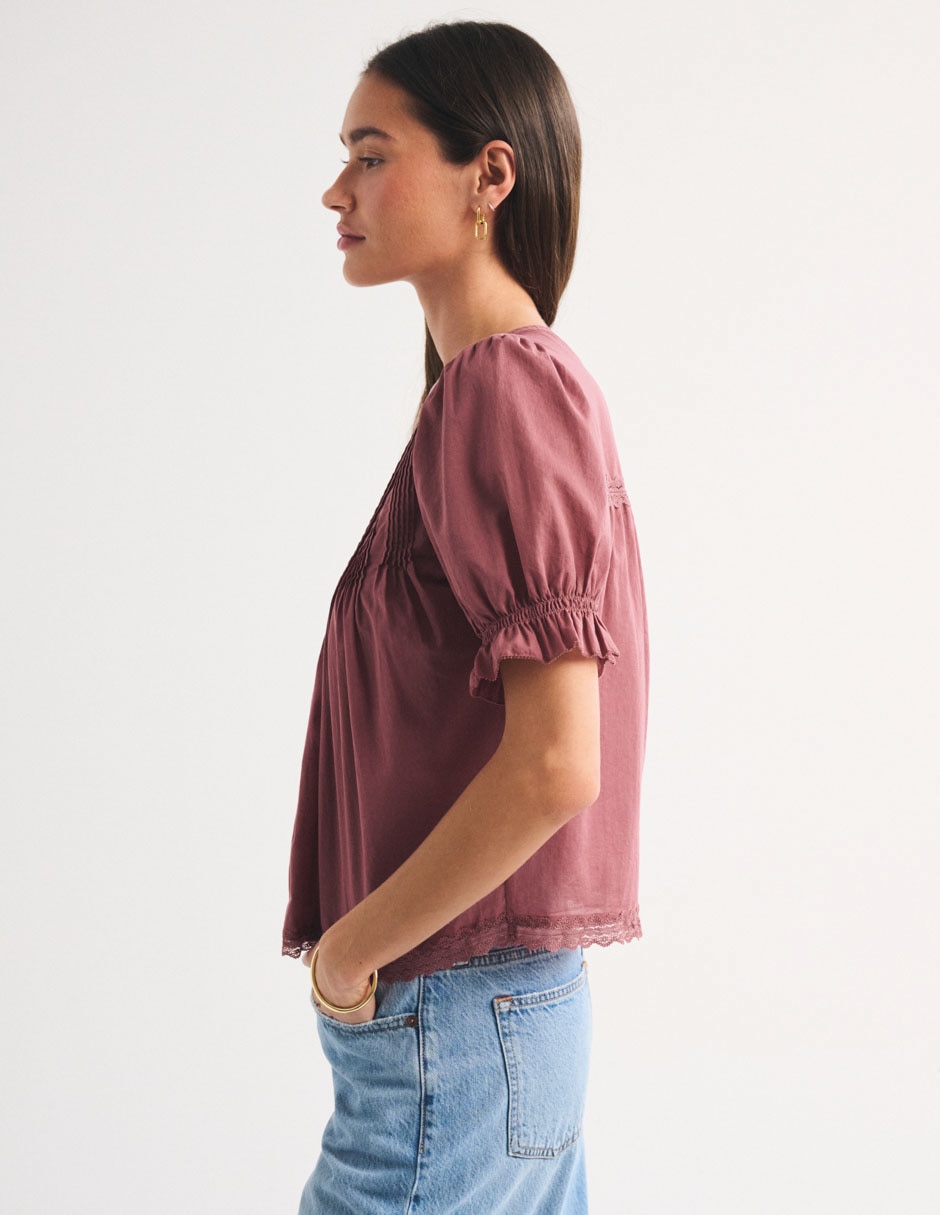 Blusa manga corta para mujer 4