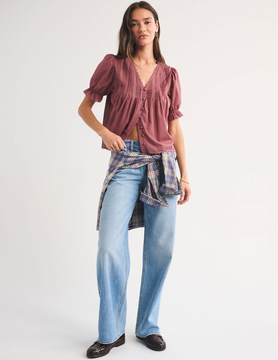 Blusa manga corta para mujer 8