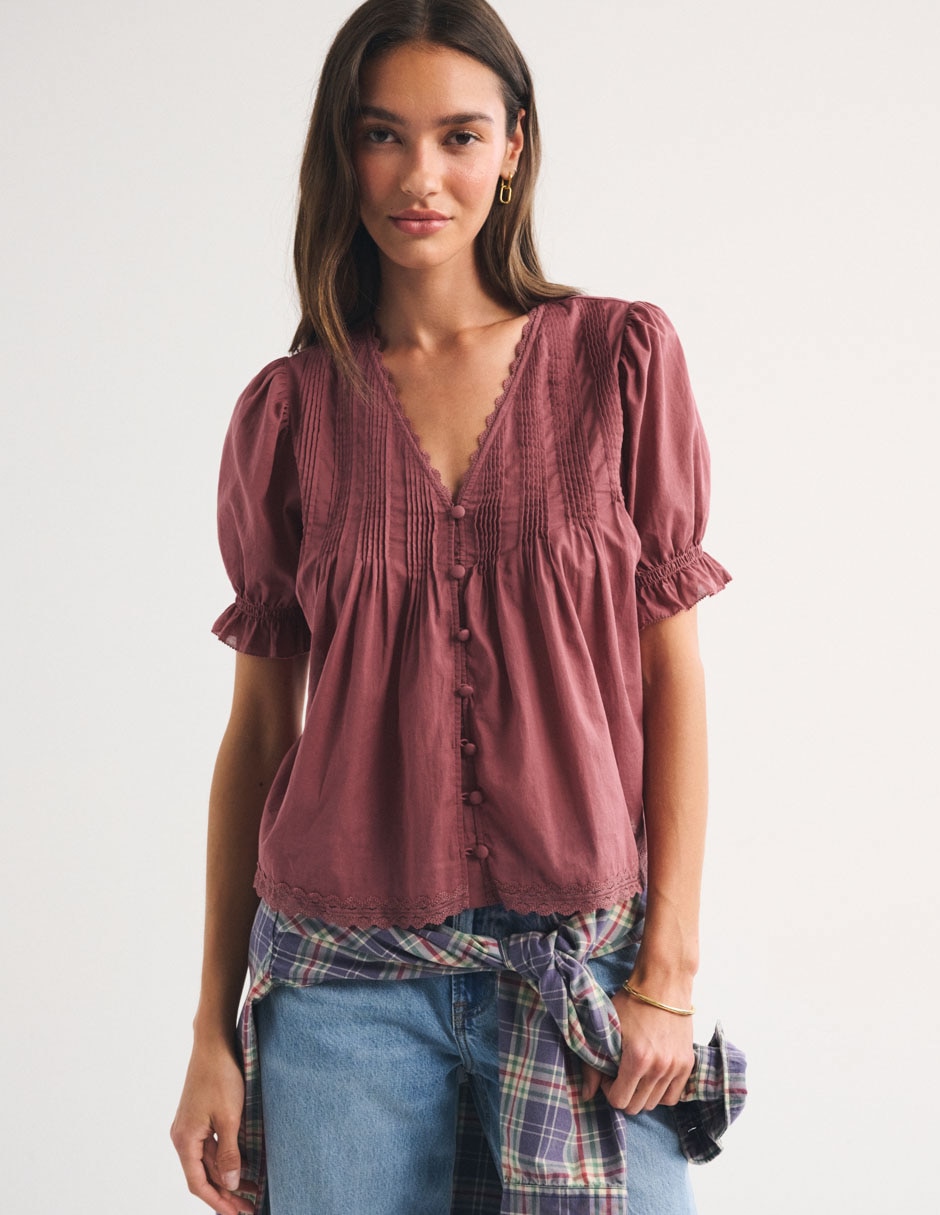 Blusa manga corta para mujer 3
