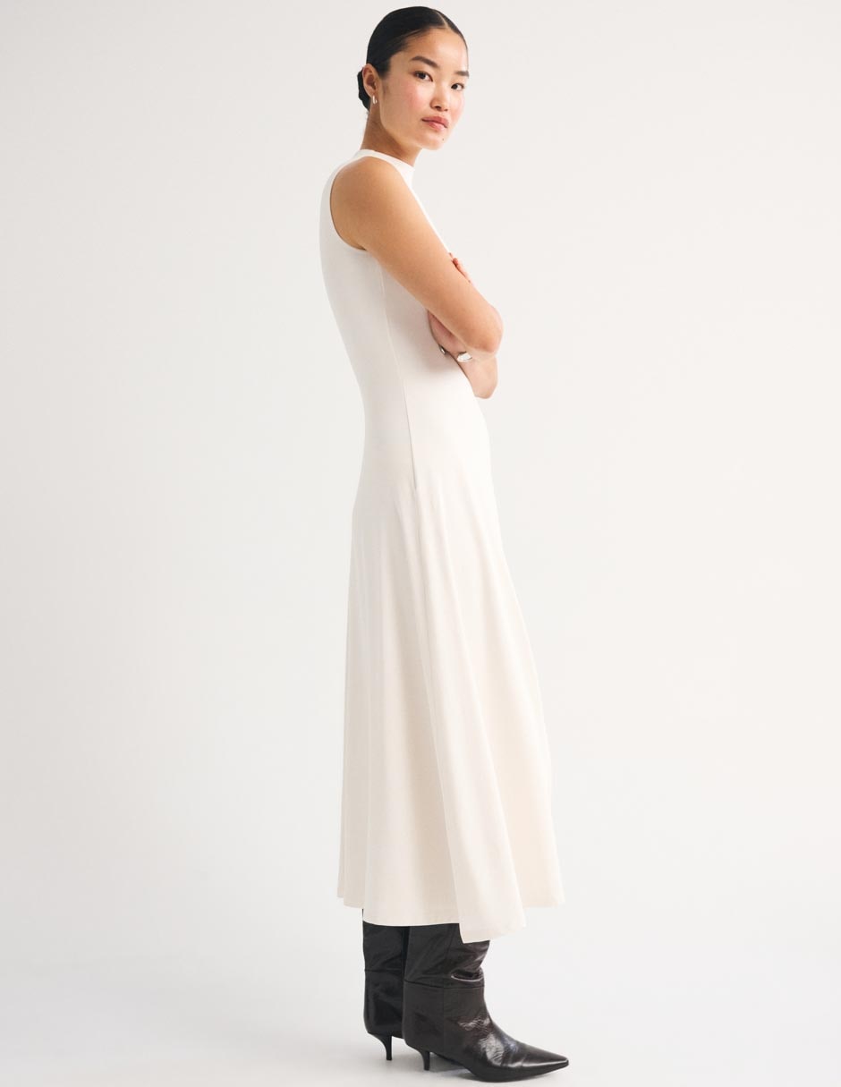 Vestido maxi casual fa26 para mujer 2