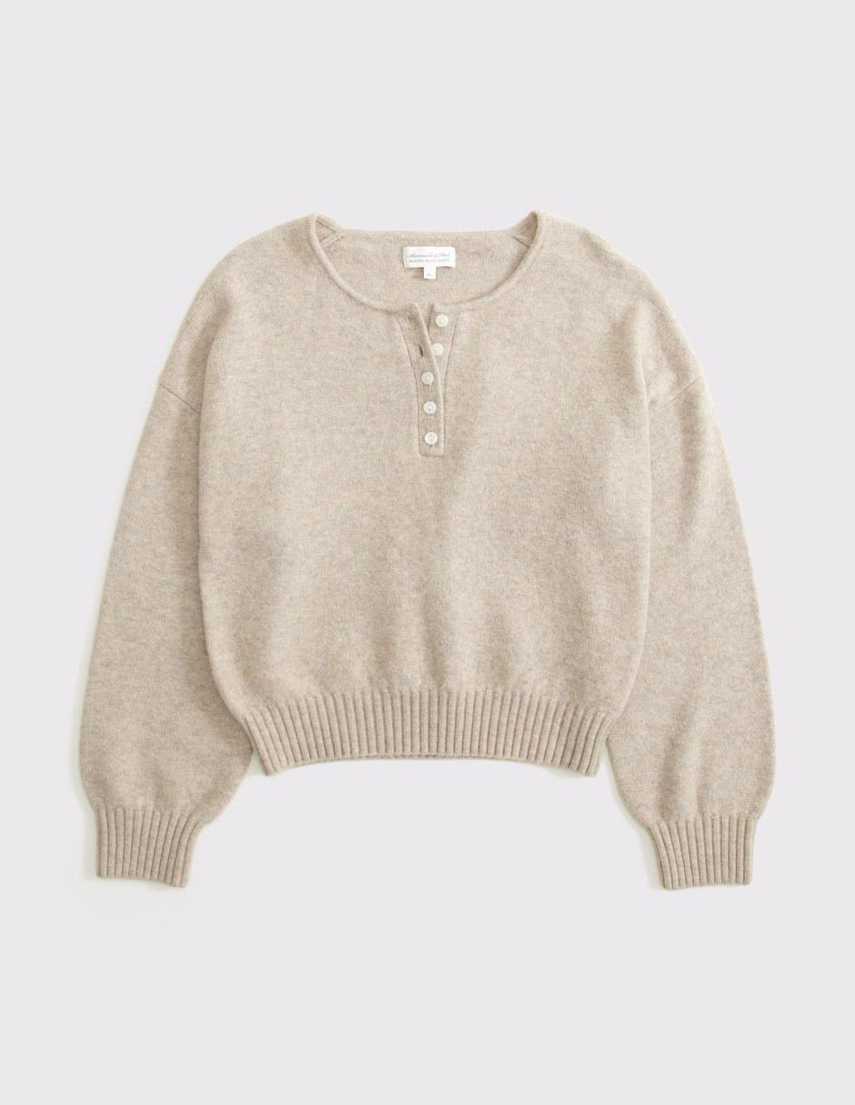 Suéter cuello henley para mujer