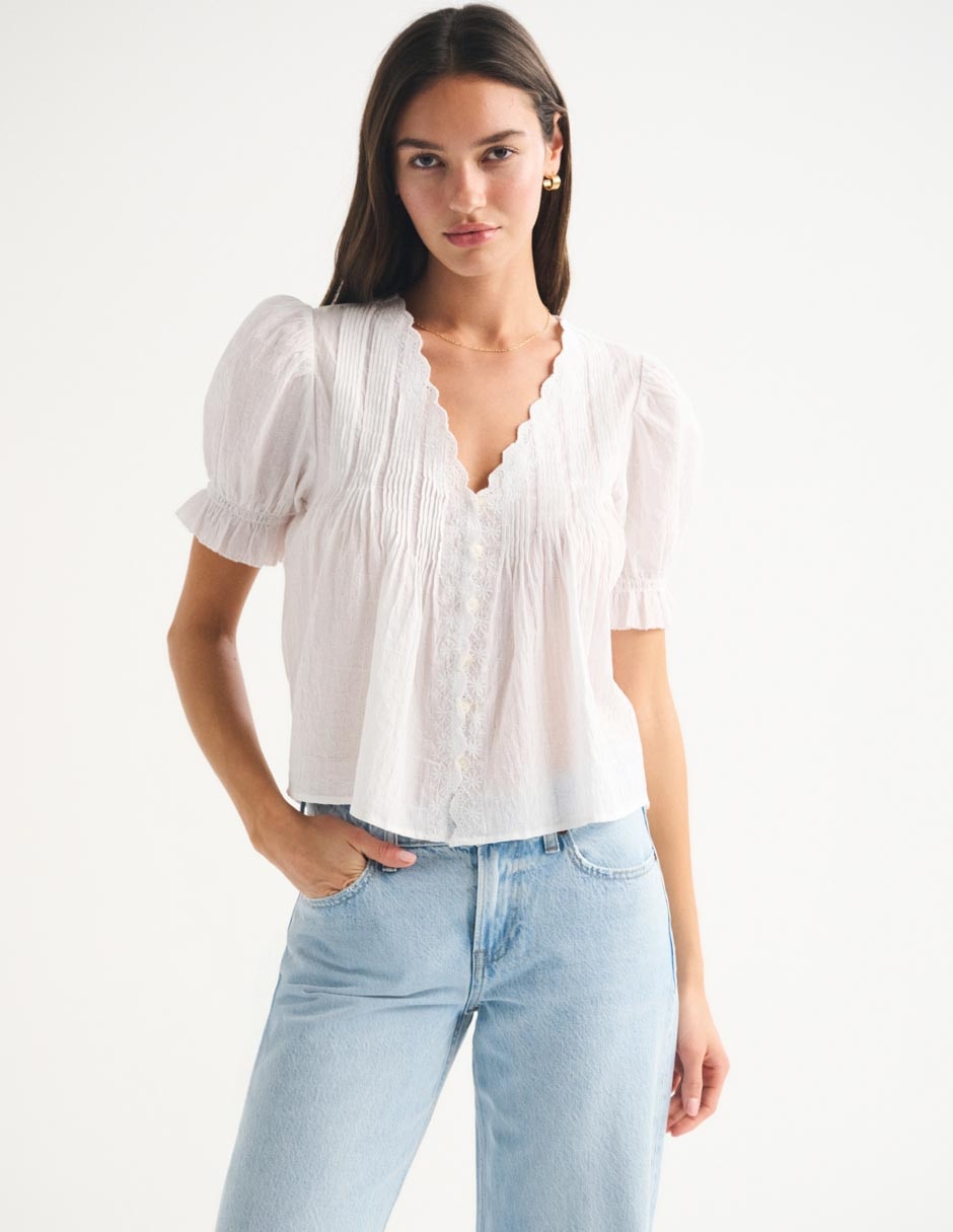 Blusa fa26 manga corta para mujer 4