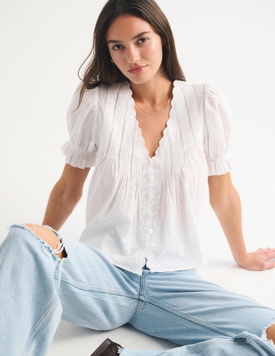 Blusa fa26 manga corta para mujer 2