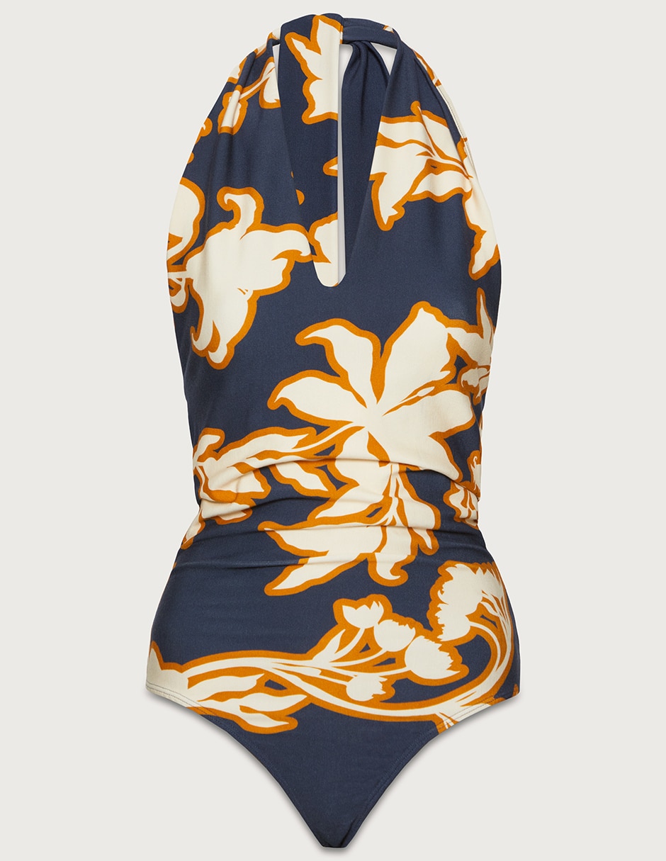 Body escote con cuello para mujer