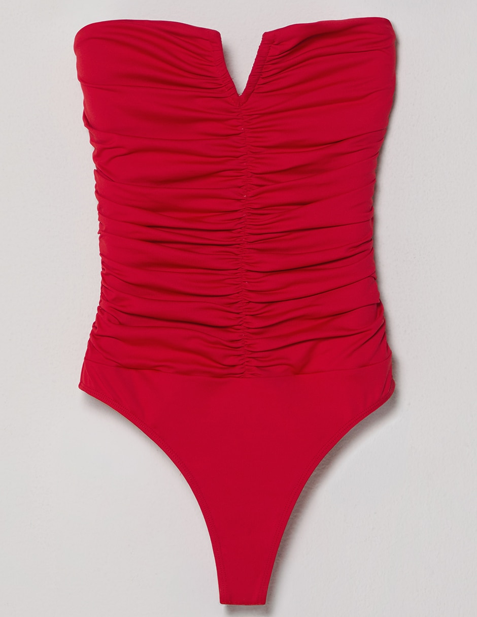Body cuello con escote para mujer