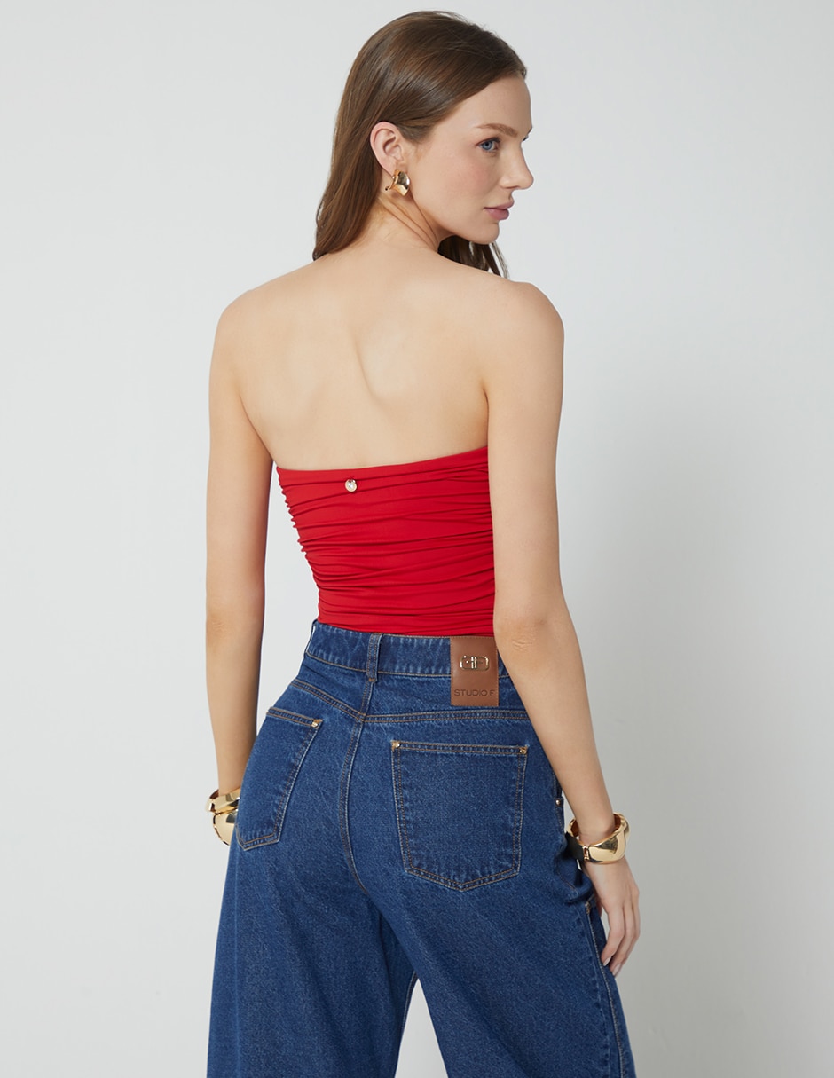 Body cuello con escote para mujer