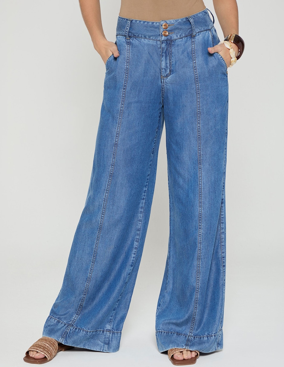 Jeans relaxed palazzo para mujer Jeans relaxed palazzo para mujer