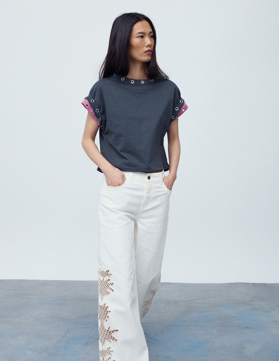 Blusa manga corta para mujer 5