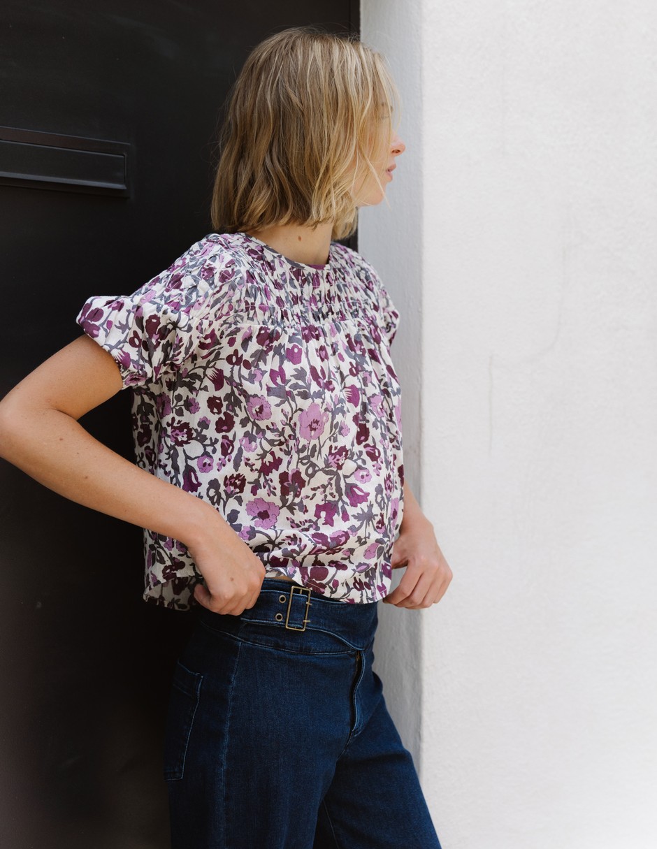 Blusa manga corta para mujer 4