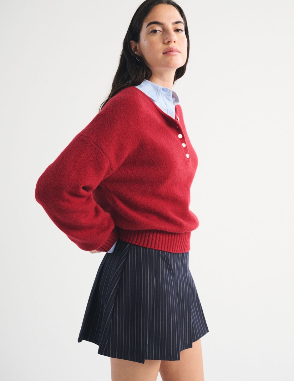 Falda/Falda short/Falda pantalón Mini de Poliéster y viscosa a la (si aplica) Cintura alta 4