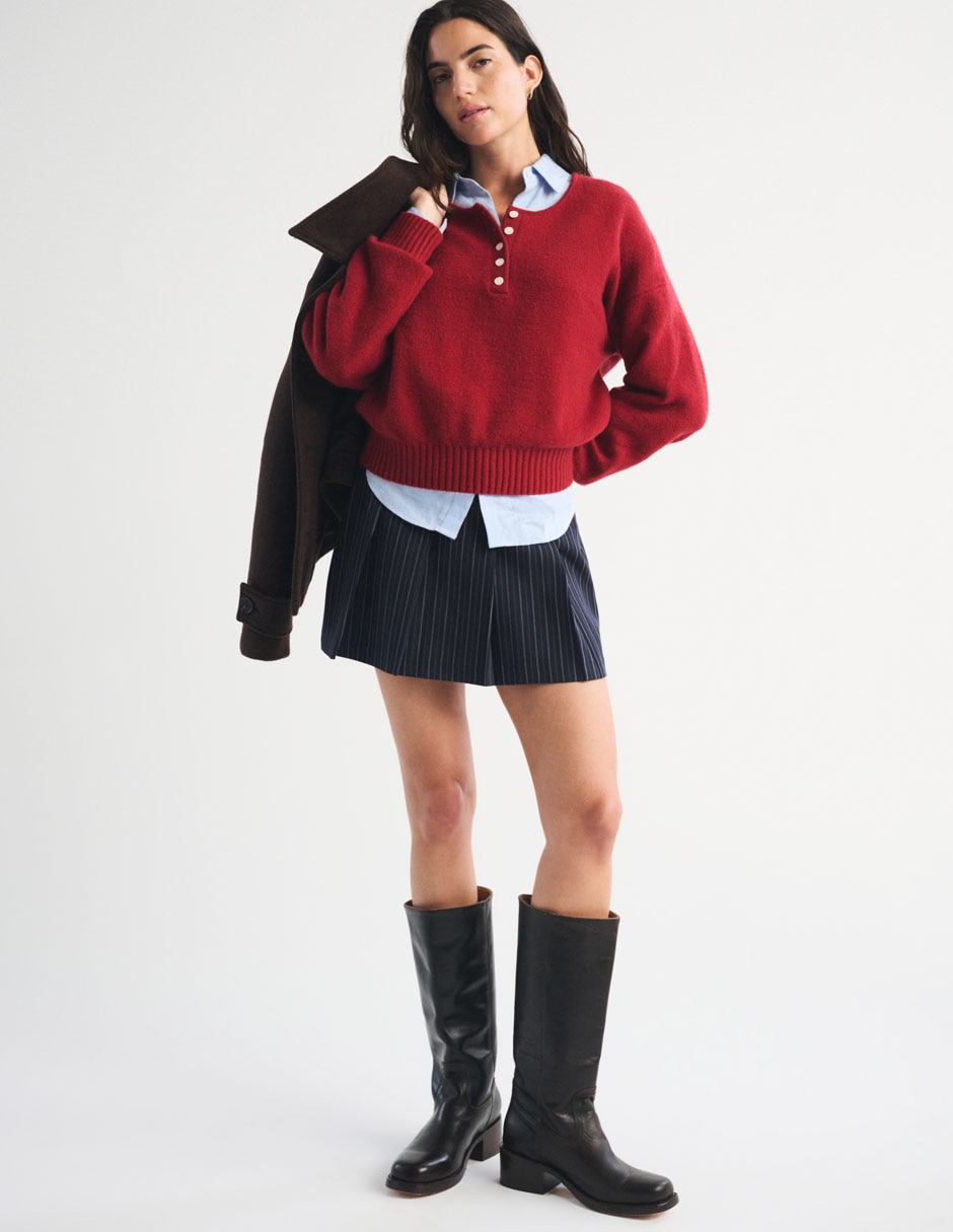 Falda/Falda short/Falda pantalón Mini de Poliéster y viscosa a la (si aplica) Cintura alta 6