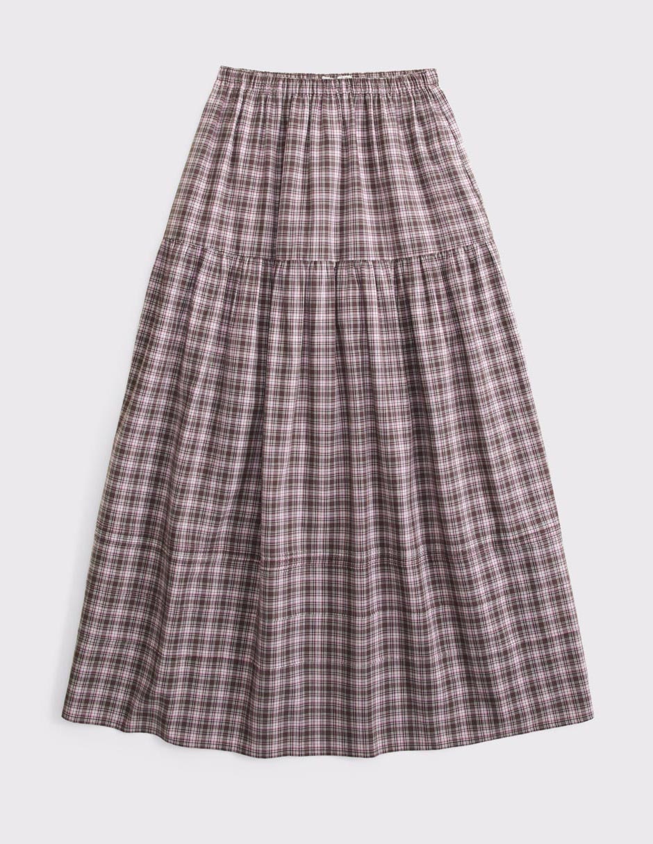 Falda maxi a la cintura alta