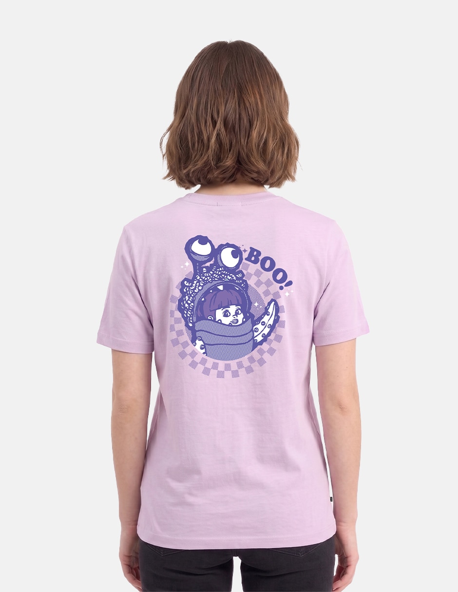 Playera manga corta pixar core boo cuello redondo para mujer 2