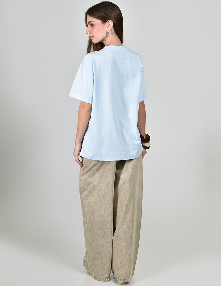 Playera manga corta cuello redondo para mujer 5
