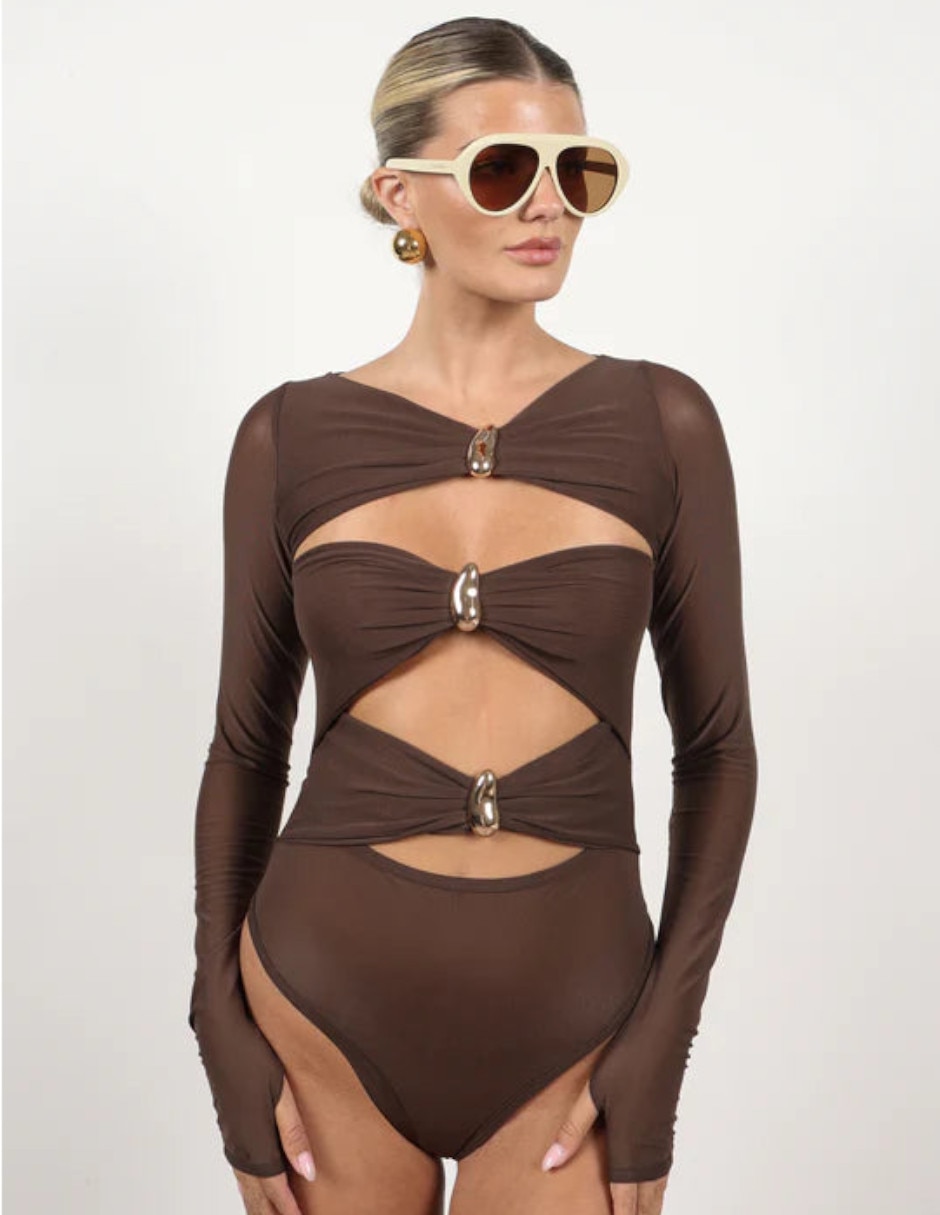 Body cuello v escote medio para mujer