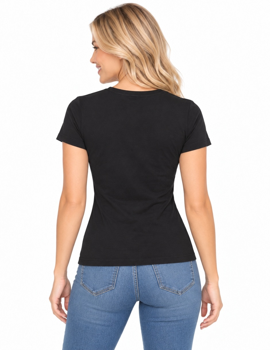 Playera manga R6OI31K5606 cuello Redondo para mujer