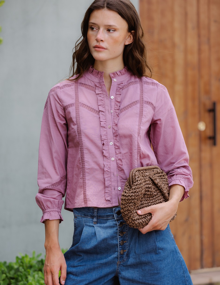 Blusa manga larga para mujer 7